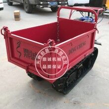 可人騎電動三輪翻斗車 混凝土沙石轉(zhuǎn)運(yùn)車 手推式履帶運(yùn)輸車