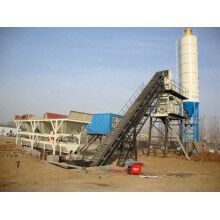 小型商混站首選，hzs60型水泥攪拌站